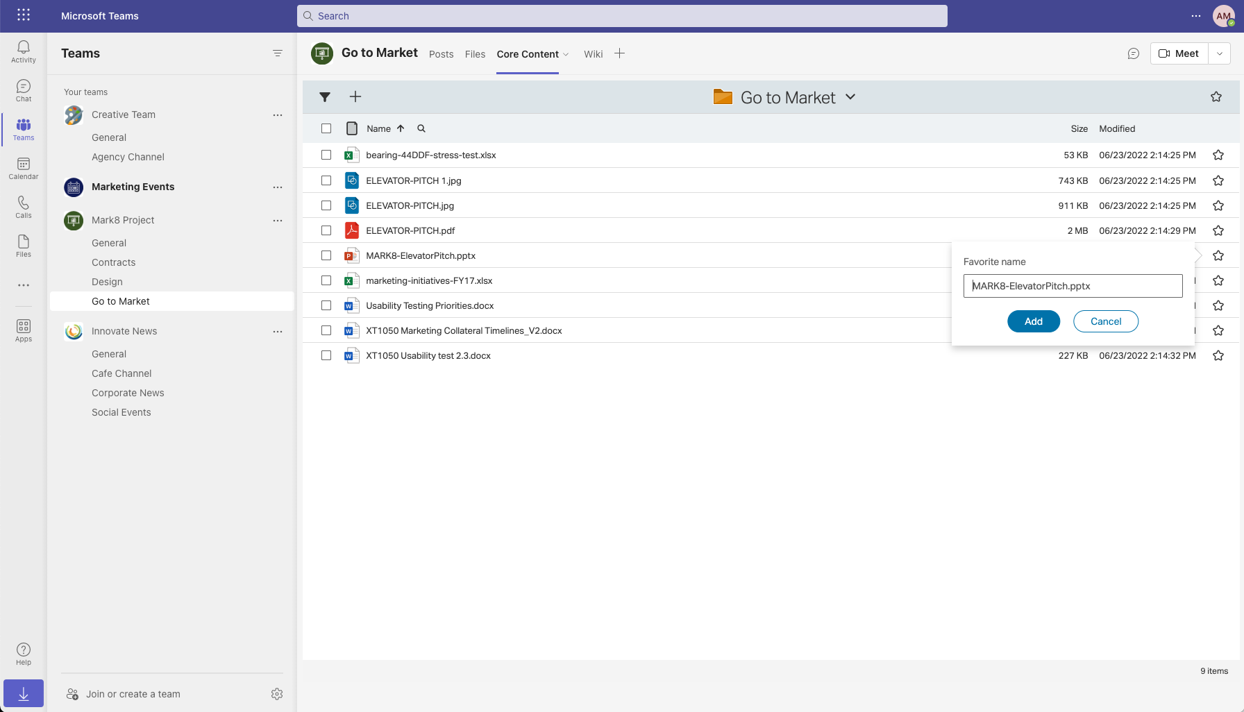 OpenText™ Core Content Management - Microsoft Teams Integration