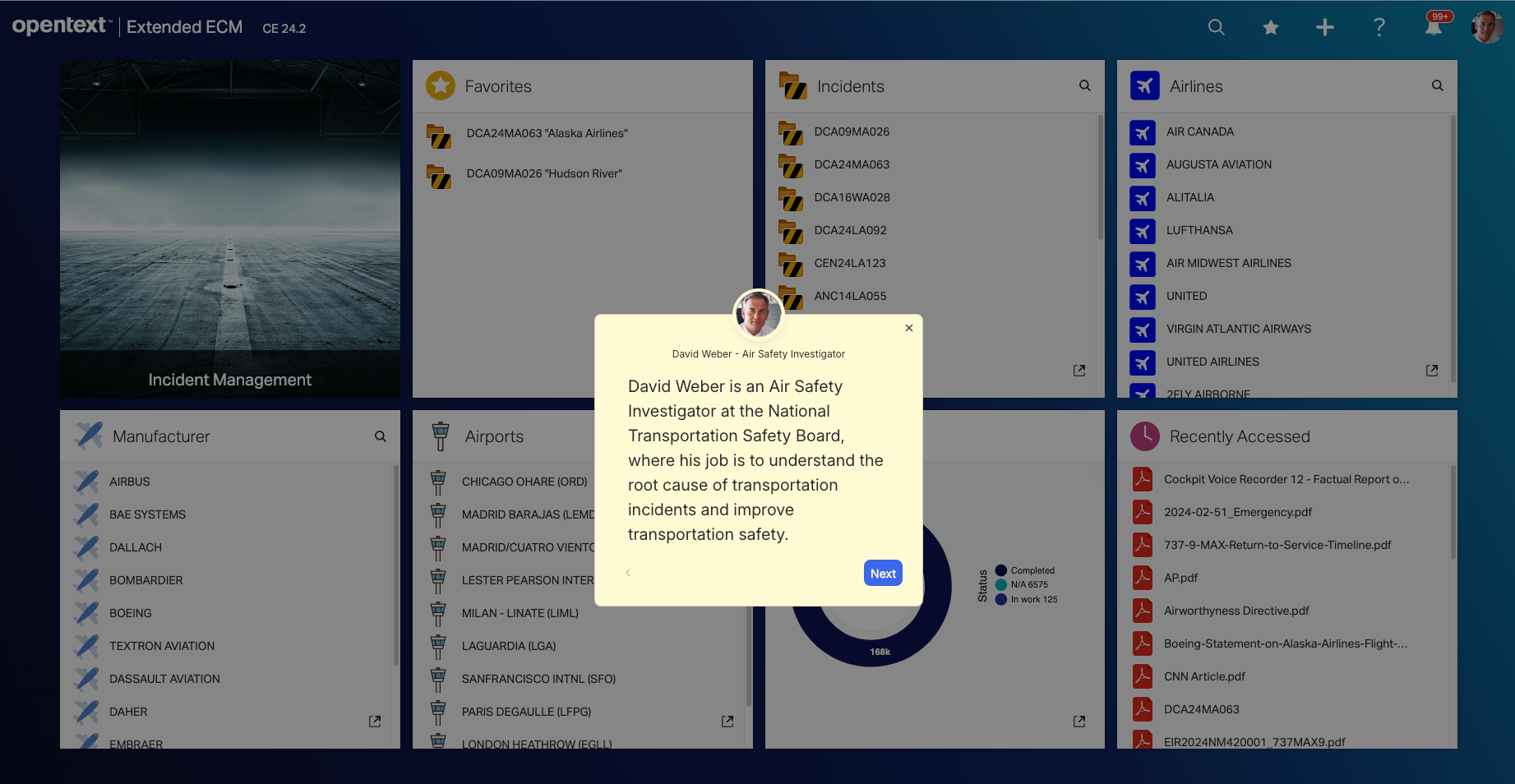 OpenText™ Content Aviator - Incident Diagnostic (NTSB)