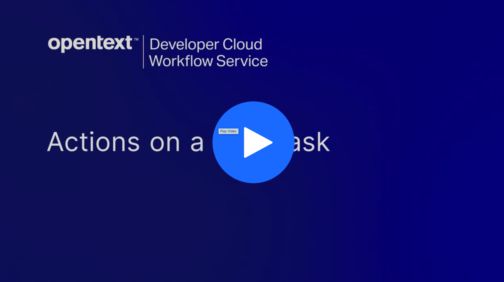 How to Leverage workflow API with OpenText Thrust