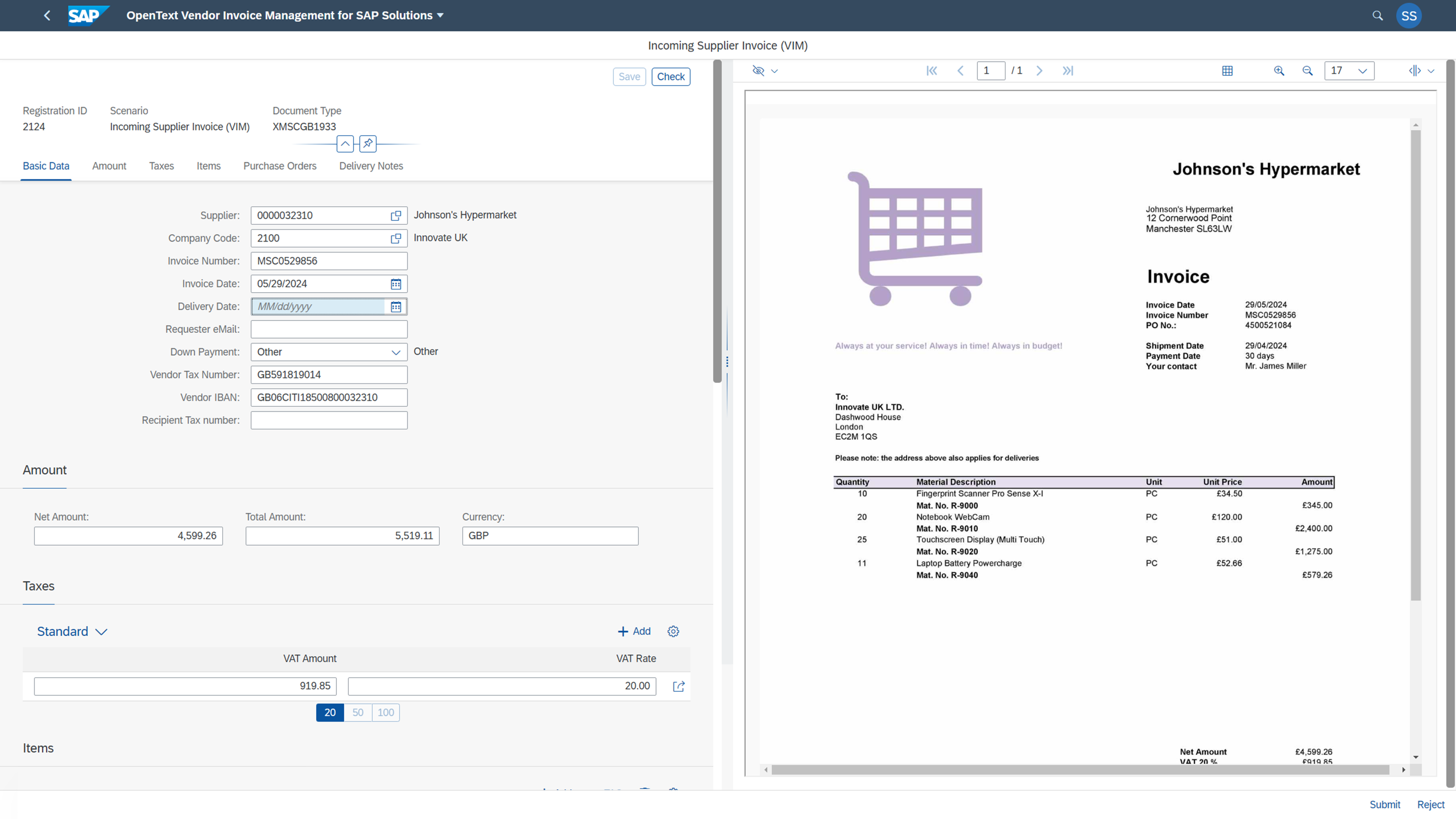 OpenText™ Capture for SAP® Solutions